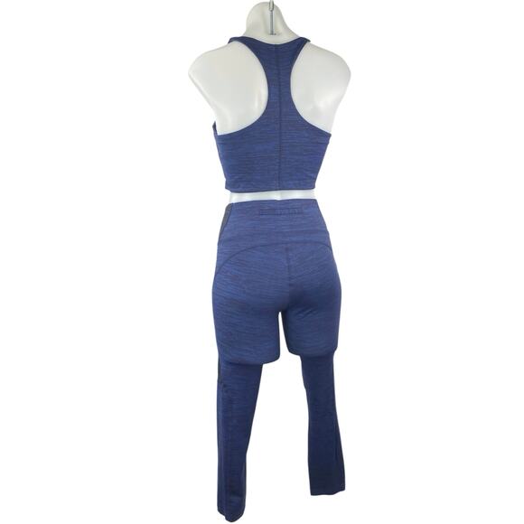 Outdoor Voices Tech Sweat Women's Blue Activewear Workout Yoga Matching Set Sz S - Picture 2 of 5